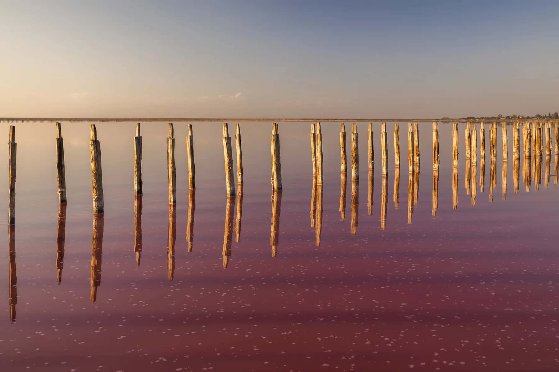 Saltsjö vid solnedgången i Torrevieja